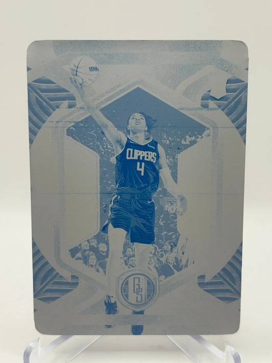 2023 Panini Chronicles Los Angeles Clippers Brandon Boston Jr. #599 Cyan Plate 1/1 FRENLY BRICKS - Open 7 Days