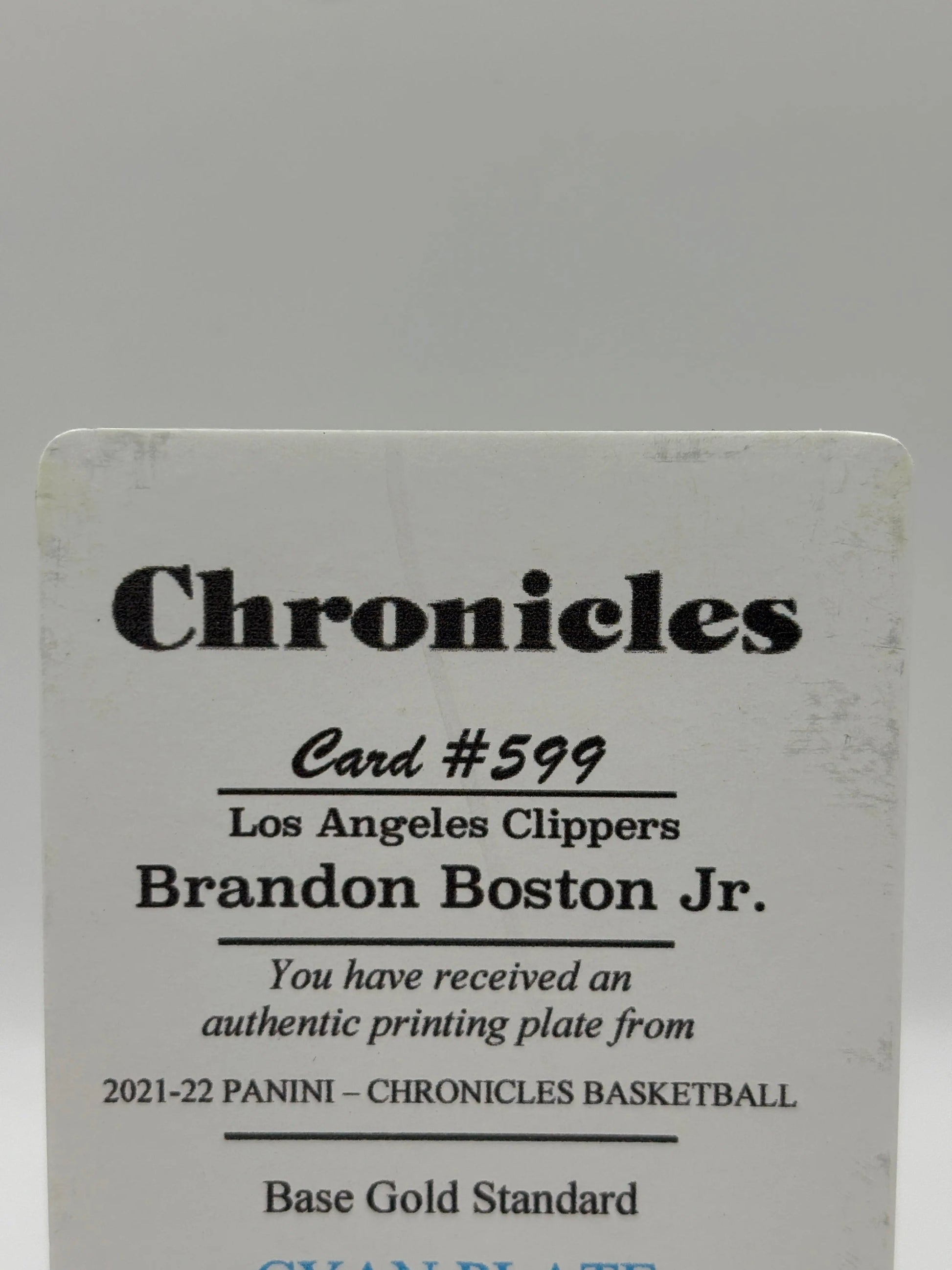 2023 Panini Chronicles Los Angeles Clippers Brandon Boston Jr. #599 Cyan Plate 1/1 FRENLY BRICKS - Open 7 Days