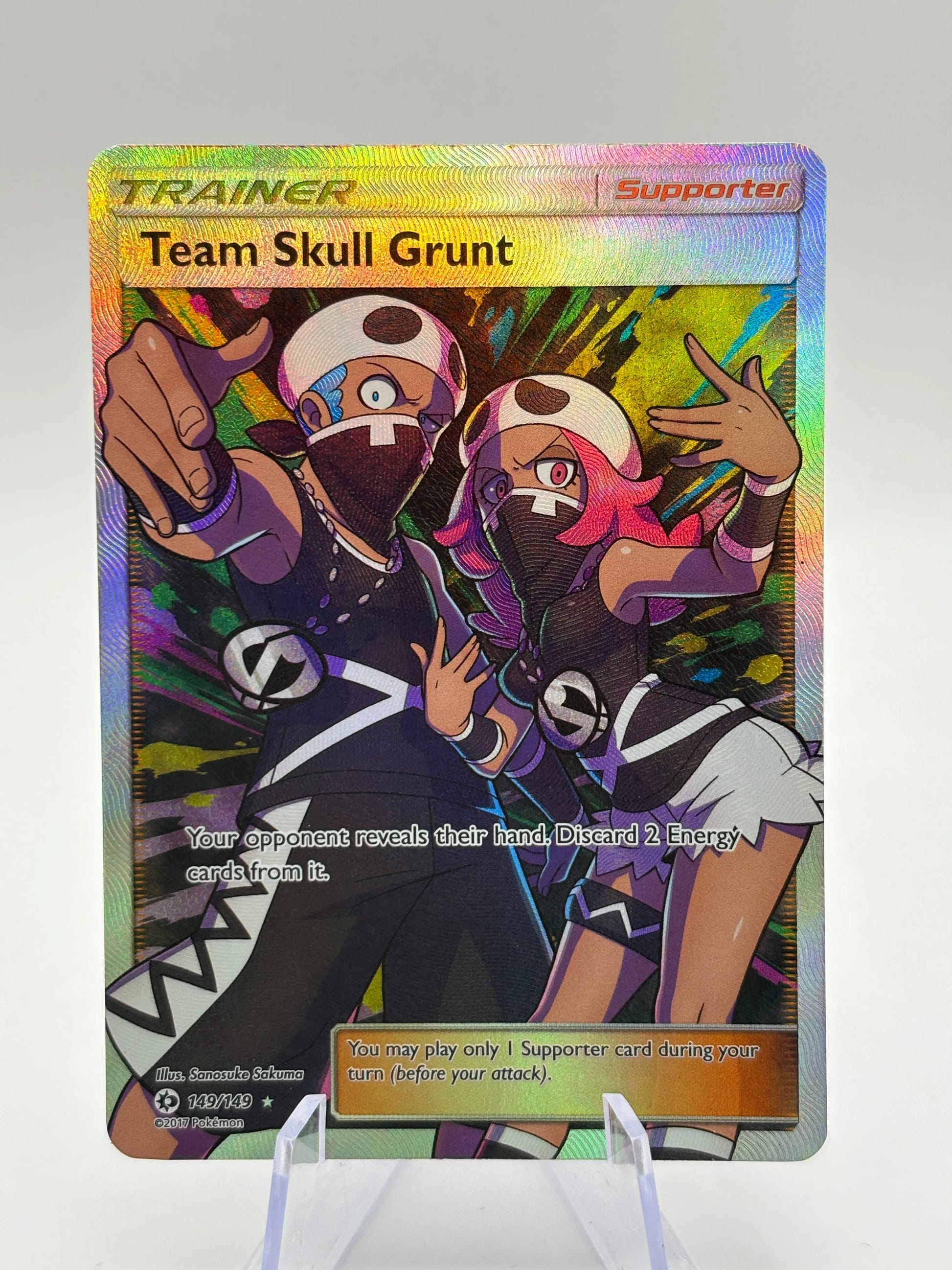 Pokemon TCG Sun Moon Base - Team Skull Grunt 149/149 Full Art NM FRENLY BRICKS - Open 7 Days image 1