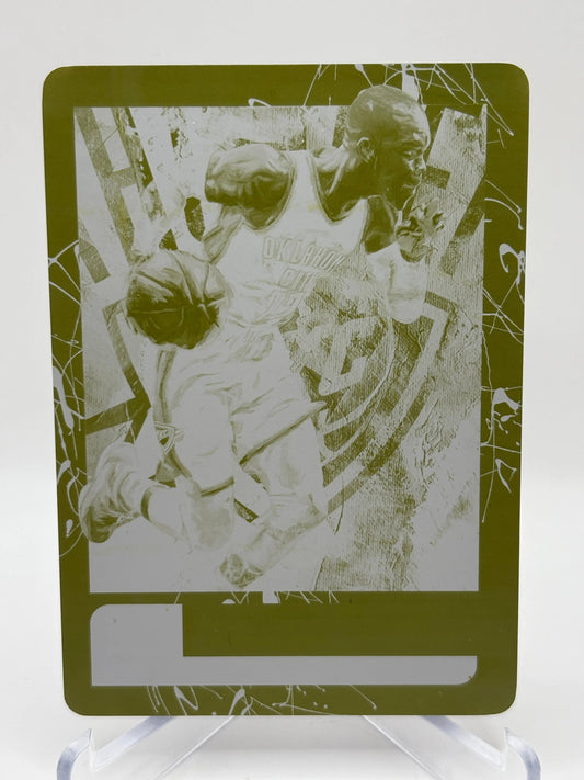 2018-19 Panini Court Kings Dennis Schroder 1/1 YELLOW PLATE FRENLY BRICKS - Open 7 Days