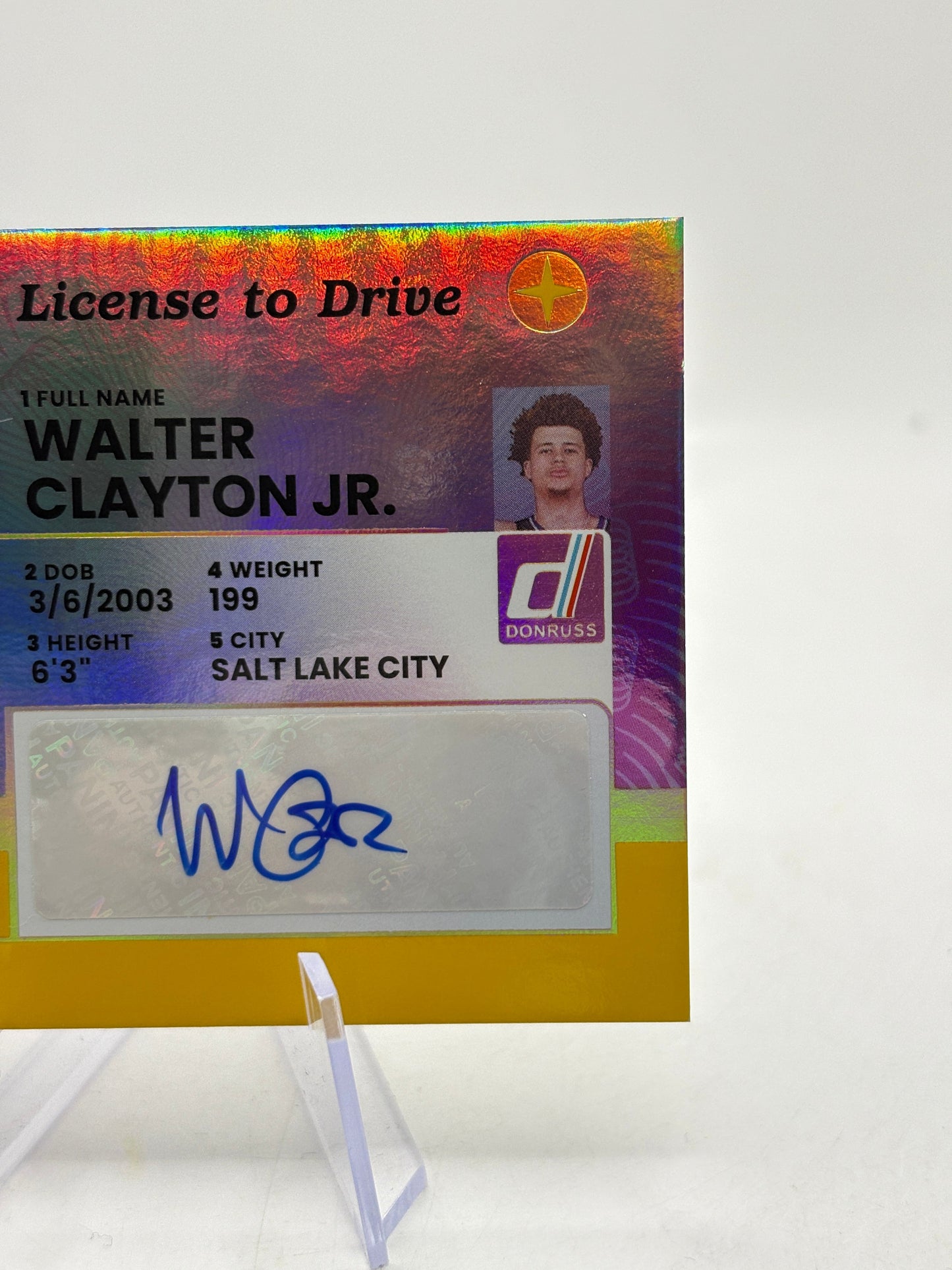 Walter Clayton Jr 2025-26 Donruss License to Drive Rookie RC Auto /10 FRENLY BRICKS - Open 7 Days