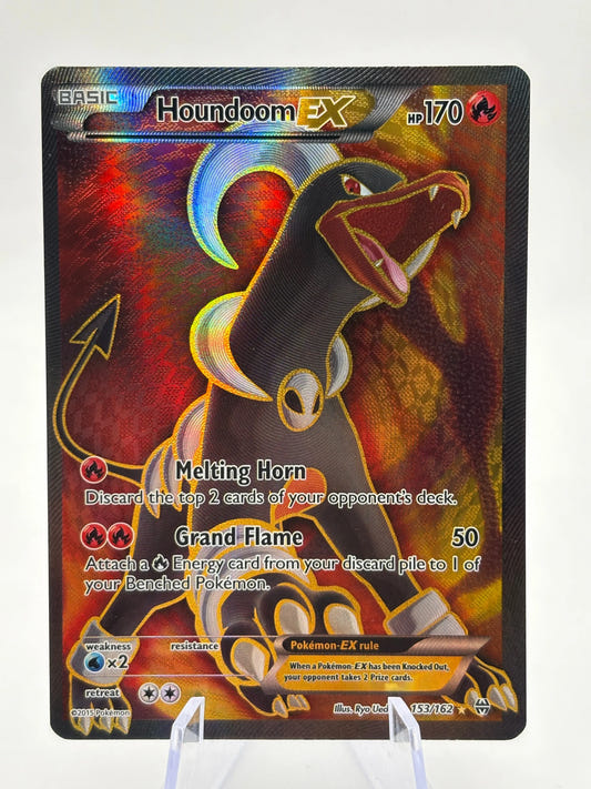 Pokemon TCG XY Breakthrough - Houndoom EX 153/162 Full Art LP+ (2) FRENLY BRICKS - Open 7 Days