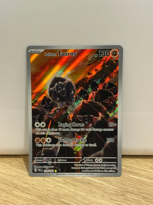 Pokemon TCG Paldean Tauros 218/193 Illustration Rare NM FRENLY BRICKS - Open 7 Days