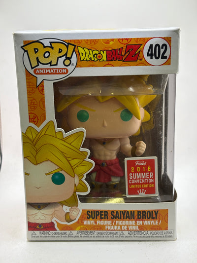 Funko POP! Animation Dragon Ball Z #402 Super Saiyan Broly 2018 Summer Vinyl Figure DMG