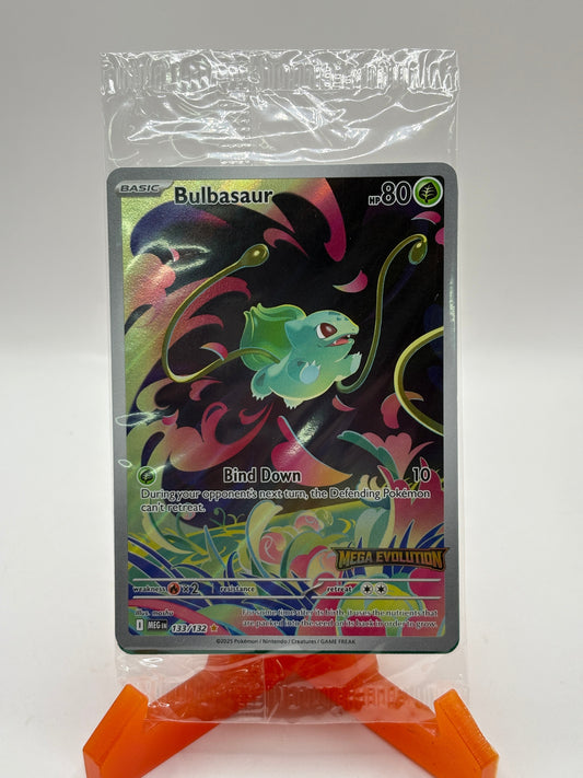 Pokemon TCG Mega Evolution - Bulbasaur 133/132 Illustration Rare Stamped Sealed FRENLY BRICKS - Open 7 Days