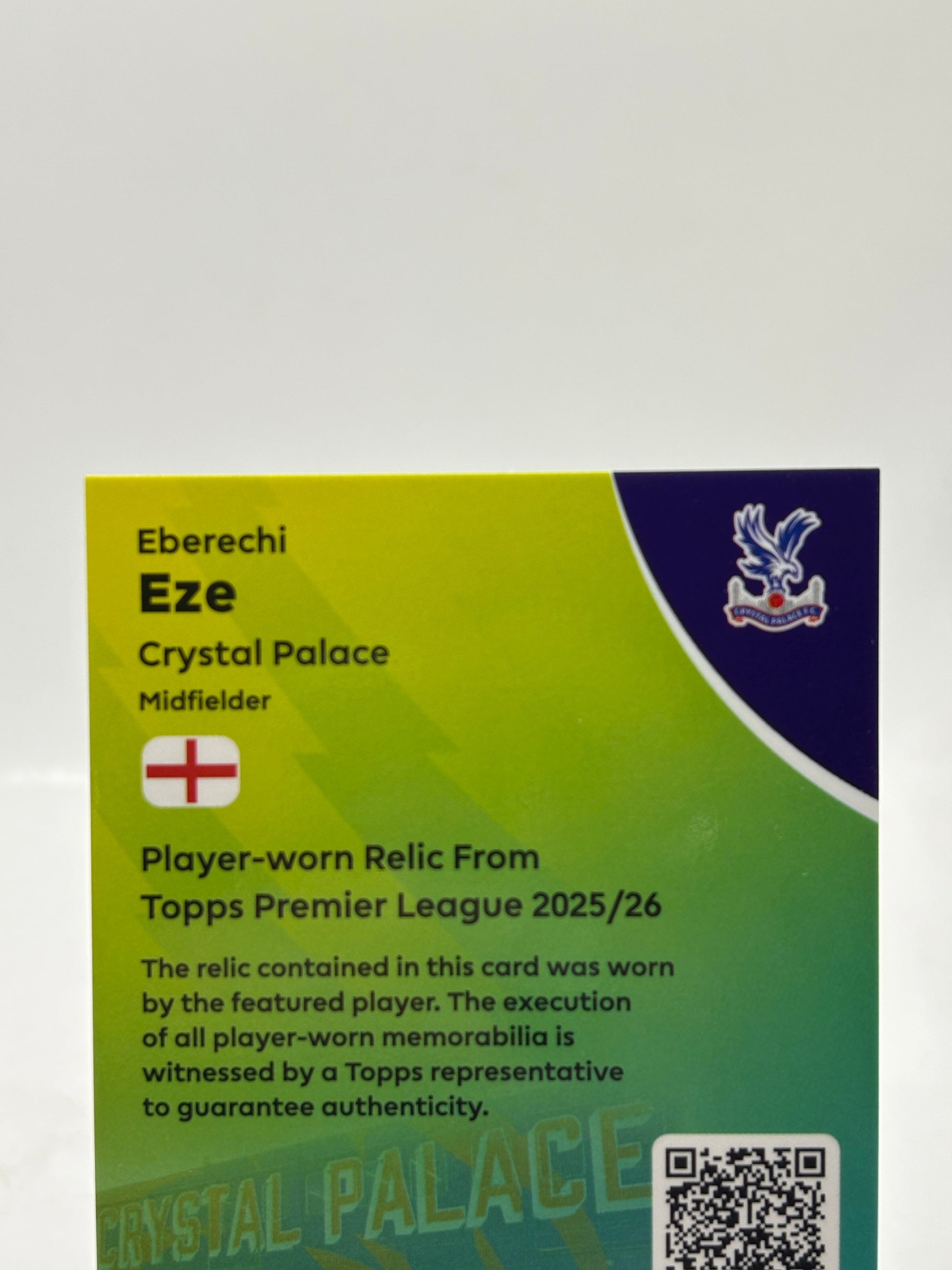 Eberechi Eze 2025-26 Topps Premier League Patch /150 FRENLY BRICKS - Open 7 Days