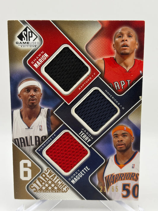 2009 SP Game Used 6 Star Swatches /65 - Ron Artest, Shawn Marion + more FRENLY BRICKS - Open 7 Days