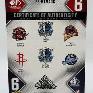 2009 SP Game Used 6 Star Swatches /65 - Ron Artest, Shawn Marion + more FRENLY BRICKS - Open 7 Days
