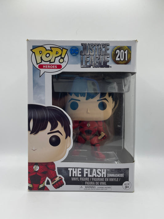 Funko POP! Heroes DC Justice league #201 The Flash ( unmasked ) FRENLY BRICKS - Open 7 Days
