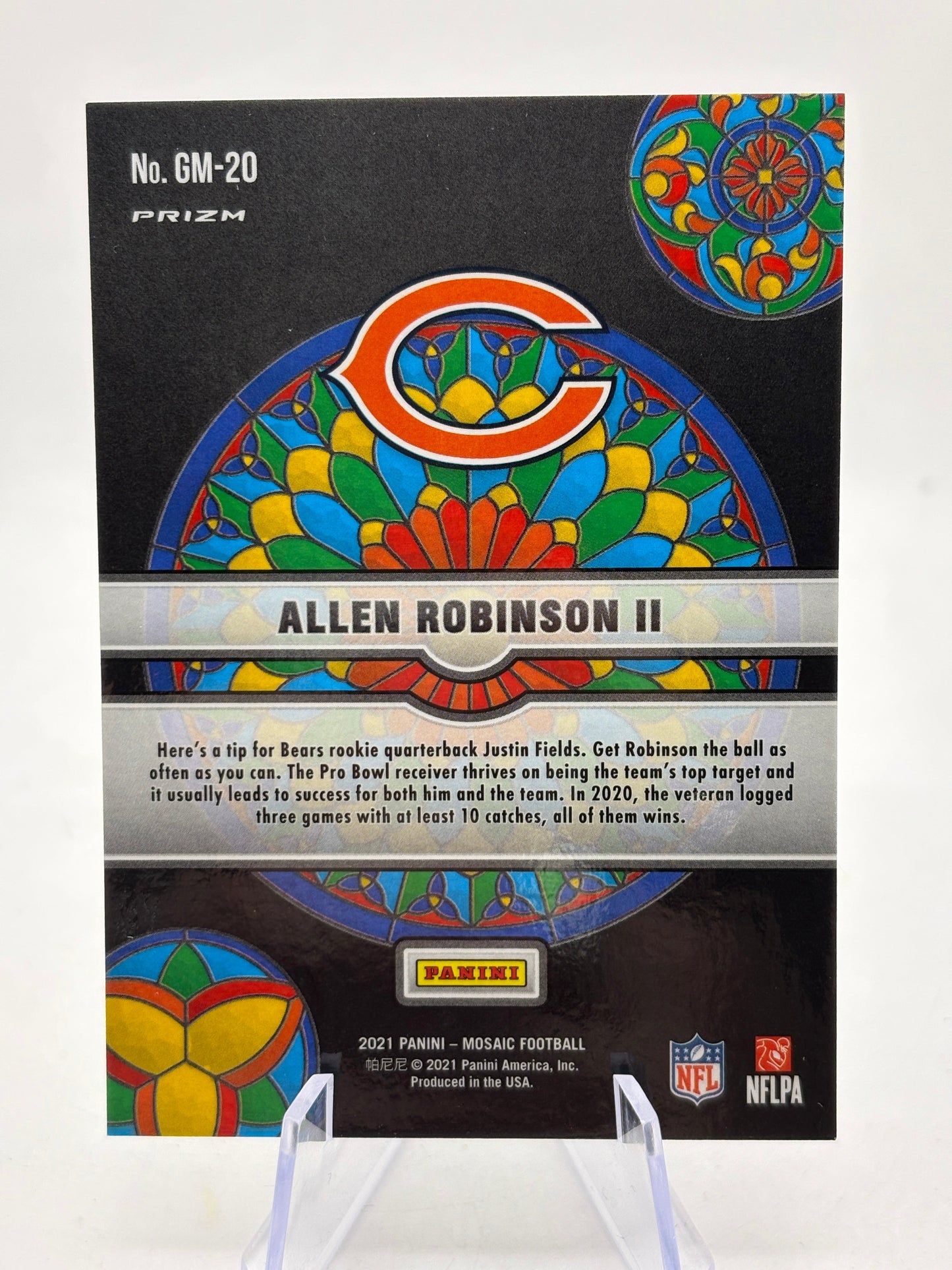 Allen Robinson II 2021 Mosaic Glass Mosaic Insert SSP #GM-20 Bears Case Hit FRENLY BRICKS - Open 7 Days