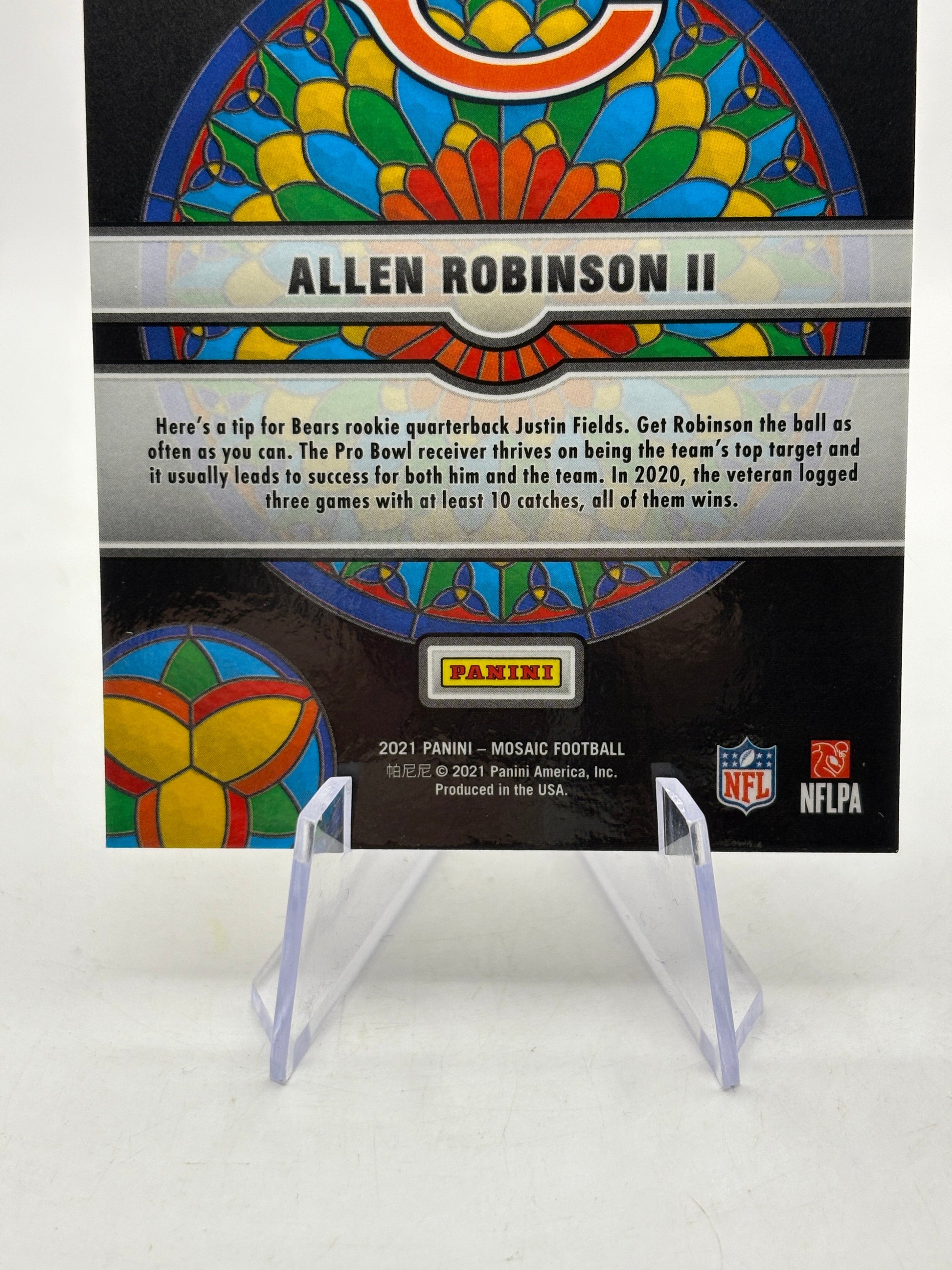 Allen Robinson II 2021 Mosaic Glass Mosaic Insert SSP #GM-20 Bears Case Hit FRENLY BRICKS - Open 7 Days