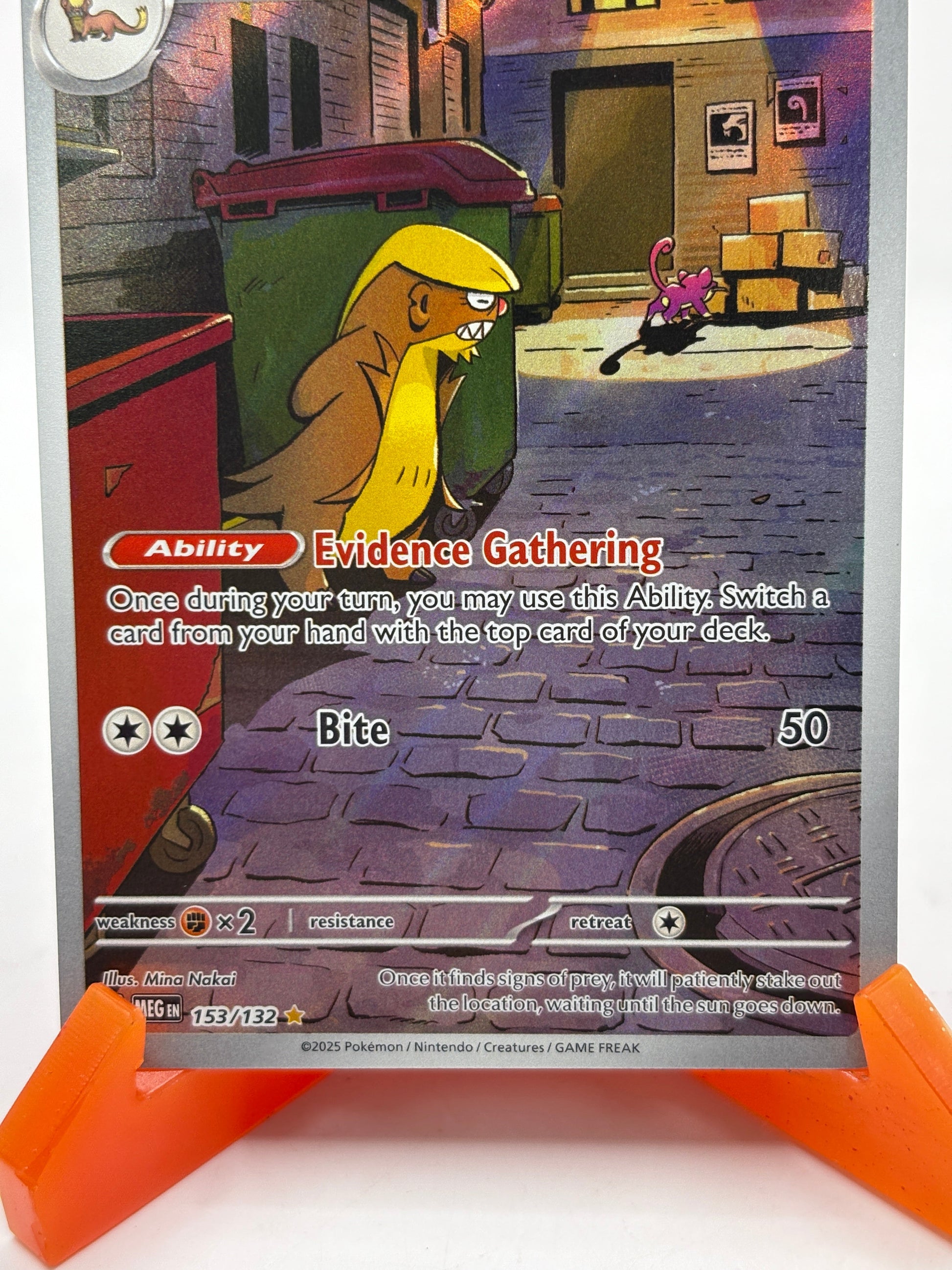 Pokemon TCG Mega Evolutions- Gumshoos 153/132 Illustration Rare NM (1) FRENLY BRICKS - Open 7 Days