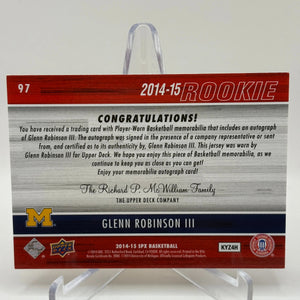 2014-15 SPX Basketball - Glenn Robinson III RPA /499 Rookie Auto FRENLY BRICKS - Open 7 Days