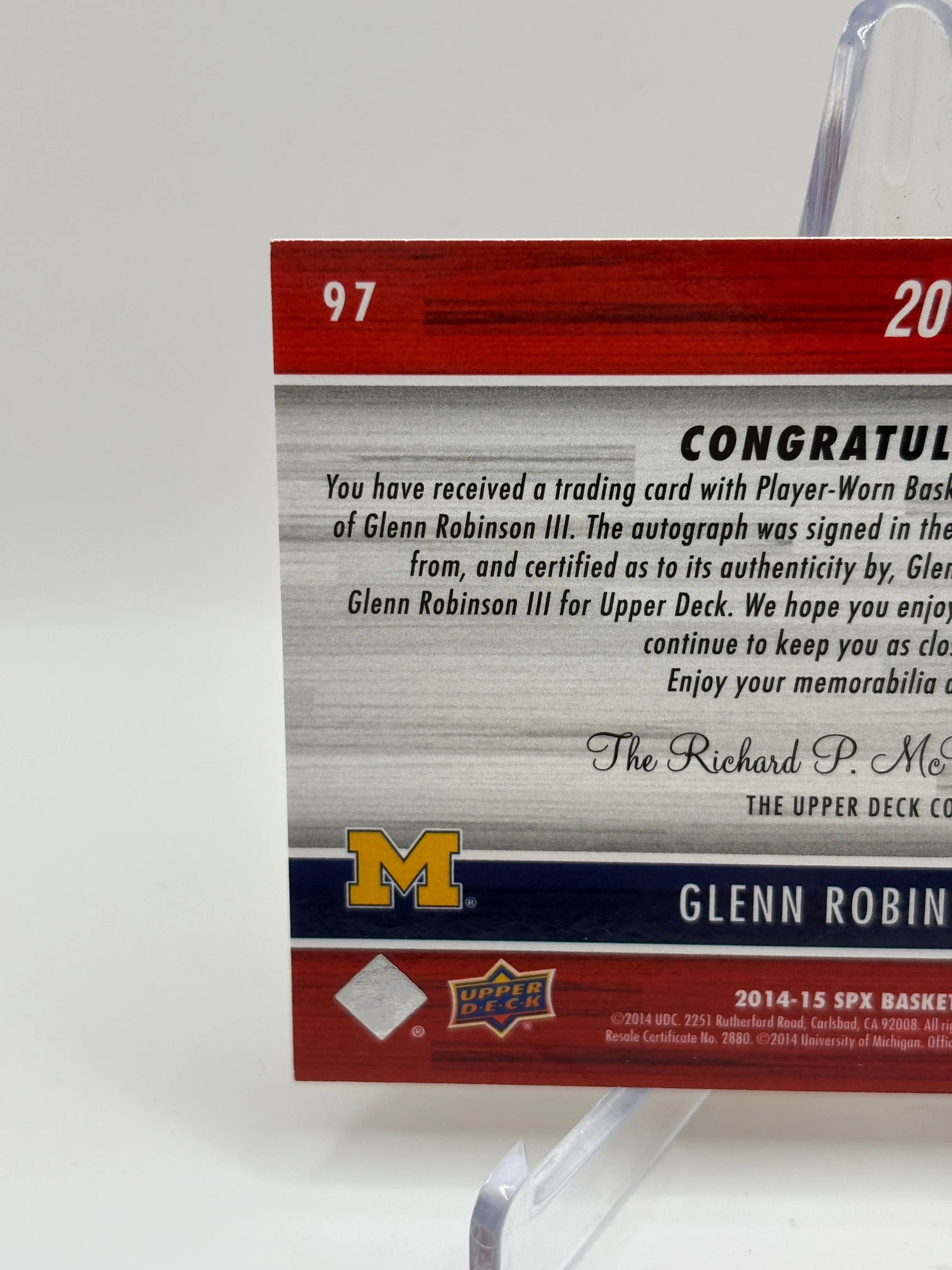 2014-15 SPX Basketball - Glenn Robinson III RPA /499 Rookie Auto FRENLY BRICKS - Open 7 Days