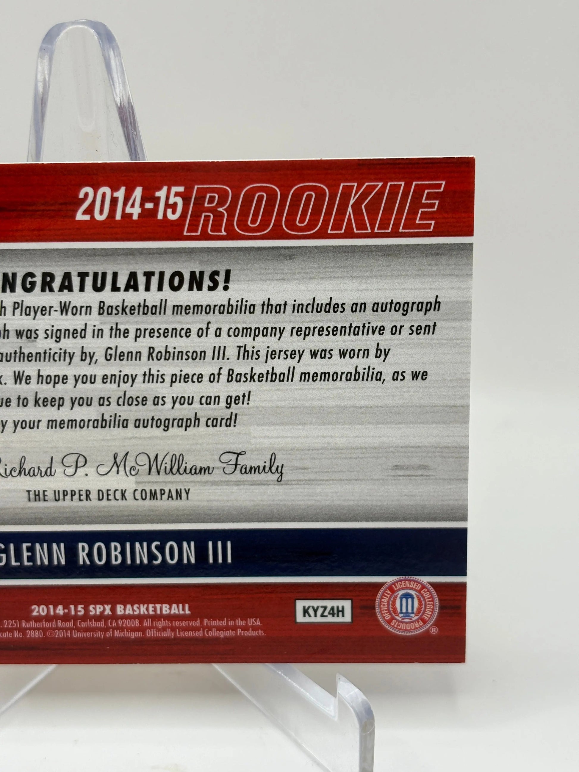 2014-15 SPX Basketball - Glenn Robinson III RPA /499 Rookie Auto FRENLY BRICKS - Open 7 Days