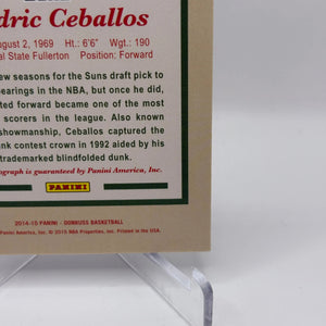 2014-15 Panini Donruss Basketball #24 Cedric Ceballos Auto /149 Elite Dominators FRENLY BRICKS - Open 7 Days