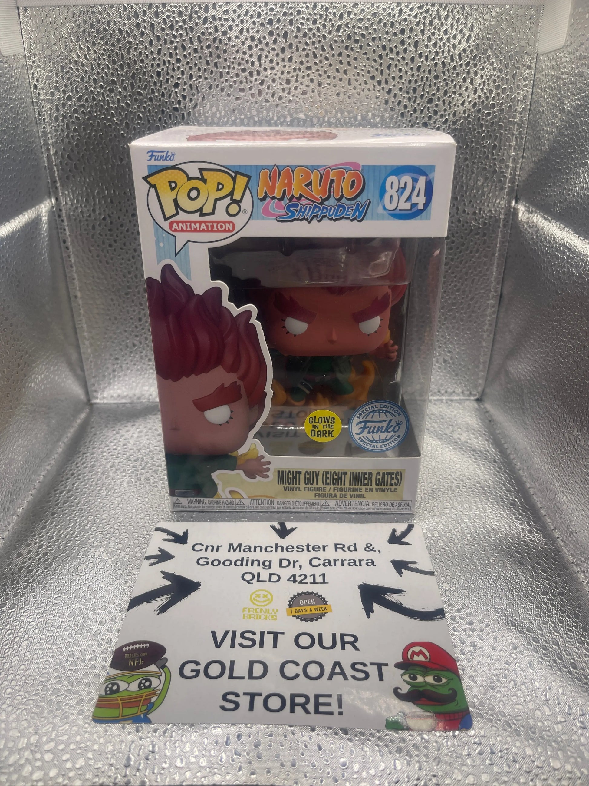 Funko Pop Naruto Shippuden 824 Might Guy Eight Inner Gates Glow FRENLY BRICKS - Open 7 Days