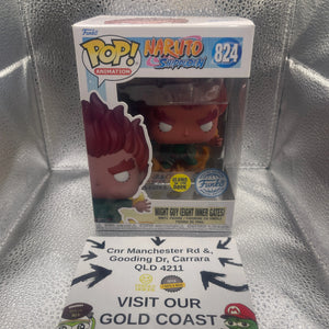 Funko Pop Naruto Shippuden 824 Might Guy Eight Inner Gates Glow FRENLY BRICKS - Open 7 Days