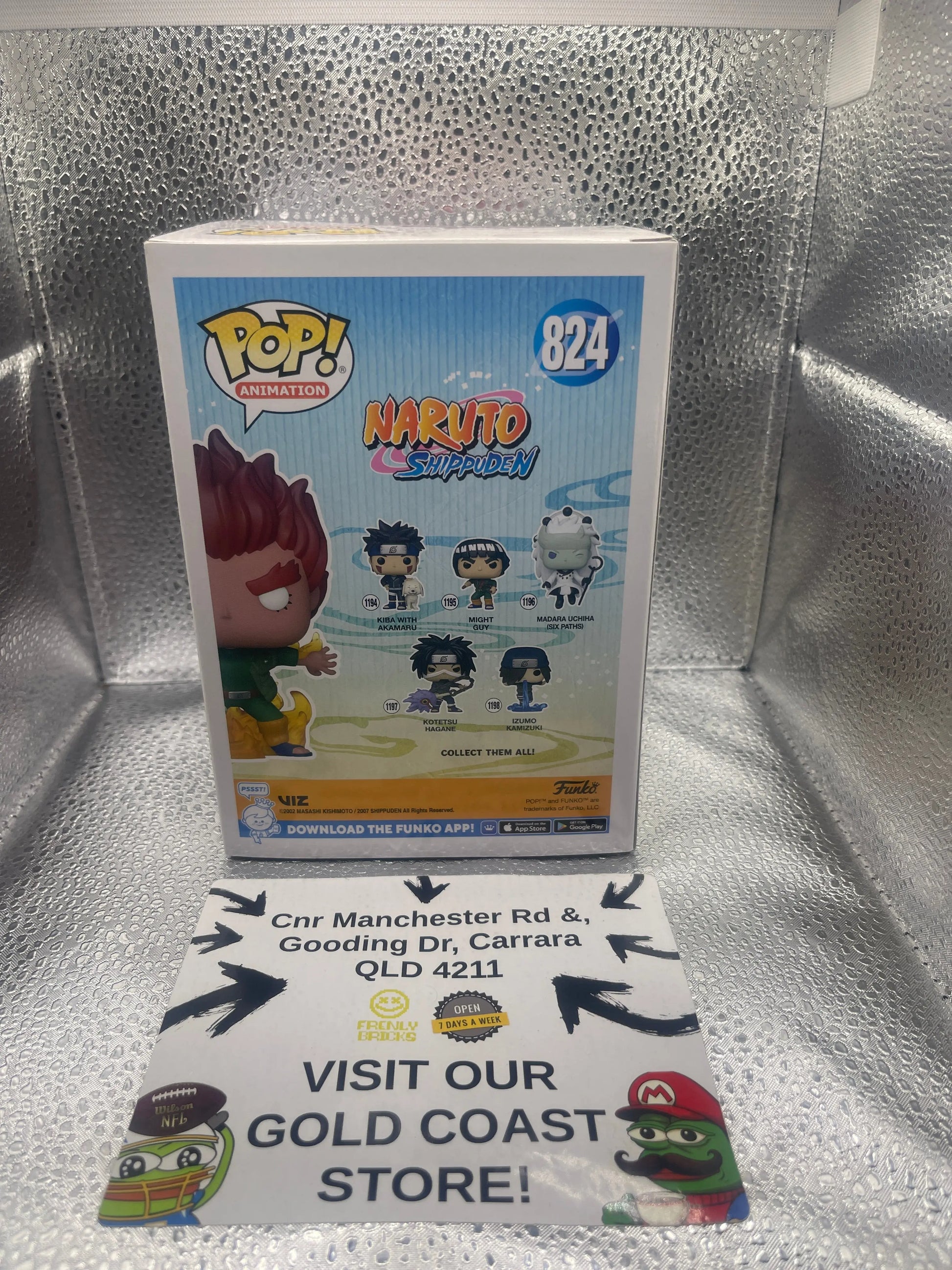Funko Pop Naruto Shippuden 824 Might Guy Eight Inner Gates Glow FRENLY BRICKS - Open 7 Days
