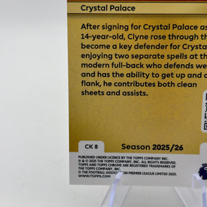 2025-26 Topps Chrome Premier League Chrome King Nathaniel Clyne Diamond /25 FRENLY BRICKS - Open 7 Days