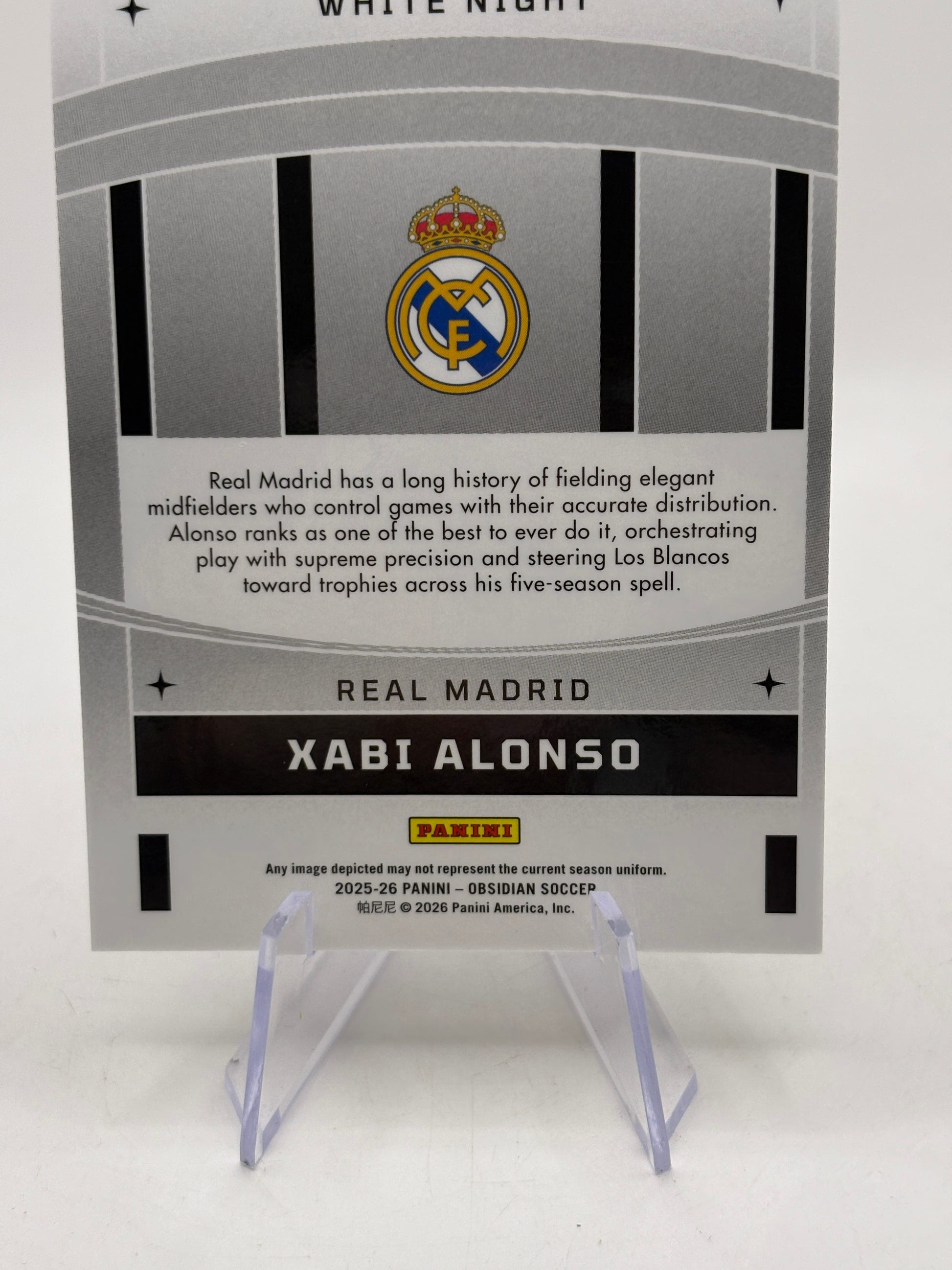 2025-26 Panini Obsidian - Xabi Alonso White Night Case Hit Real Madrid #7 SSP image 4