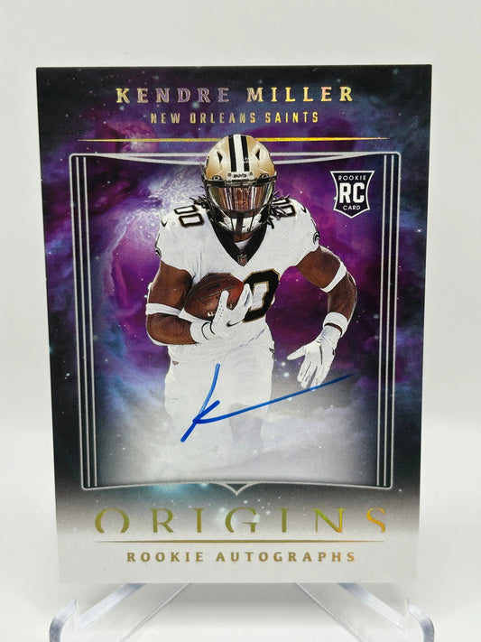 2023 Panini Origins Football #RAKMI Kendre Miller Rookie Auto on Card FRENLY BRICKS - Open 7 Days