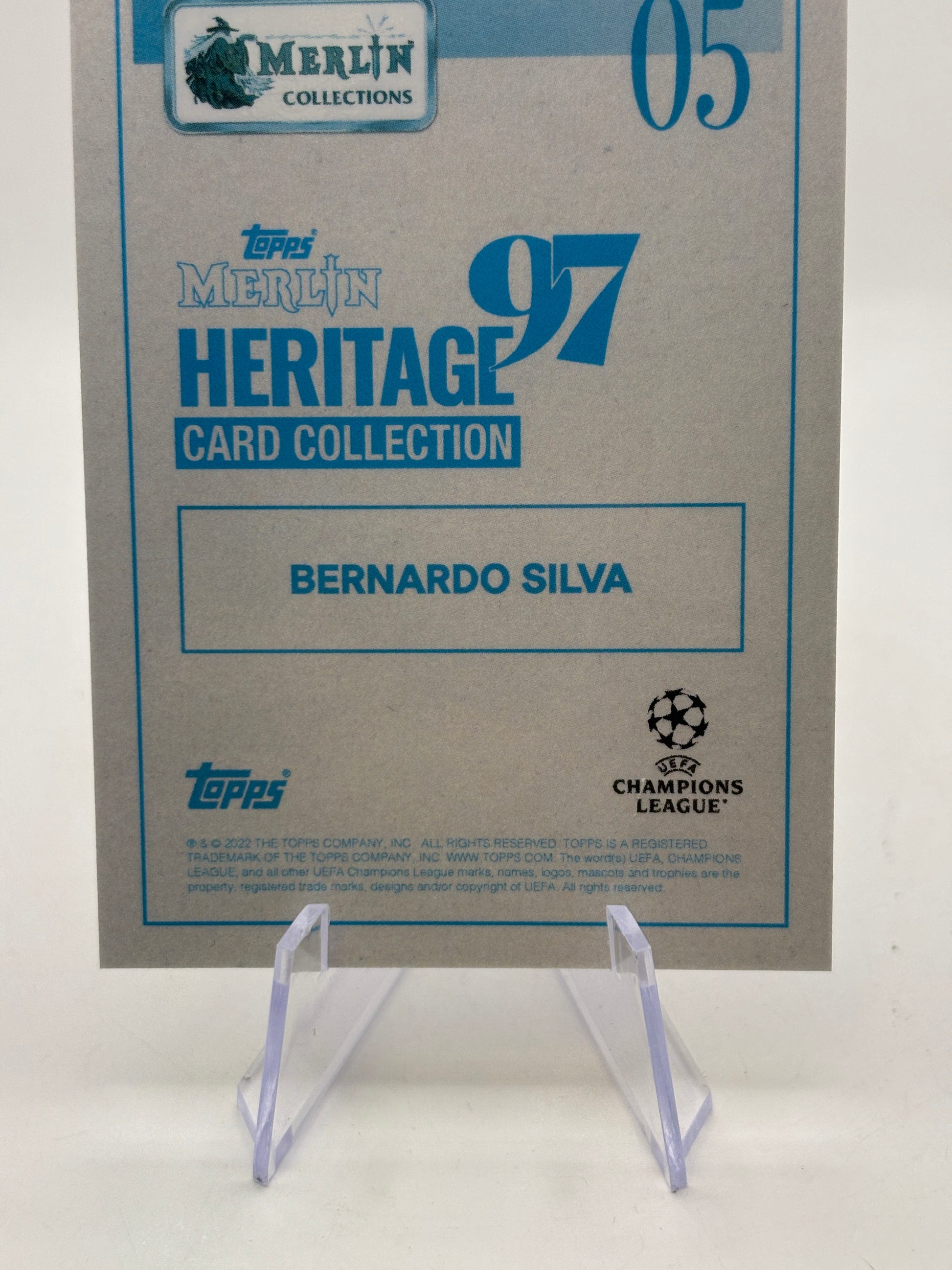 2022 Topps Merlin #05 Bernado Silva Auto /10 Heritage 97 Collection image 4