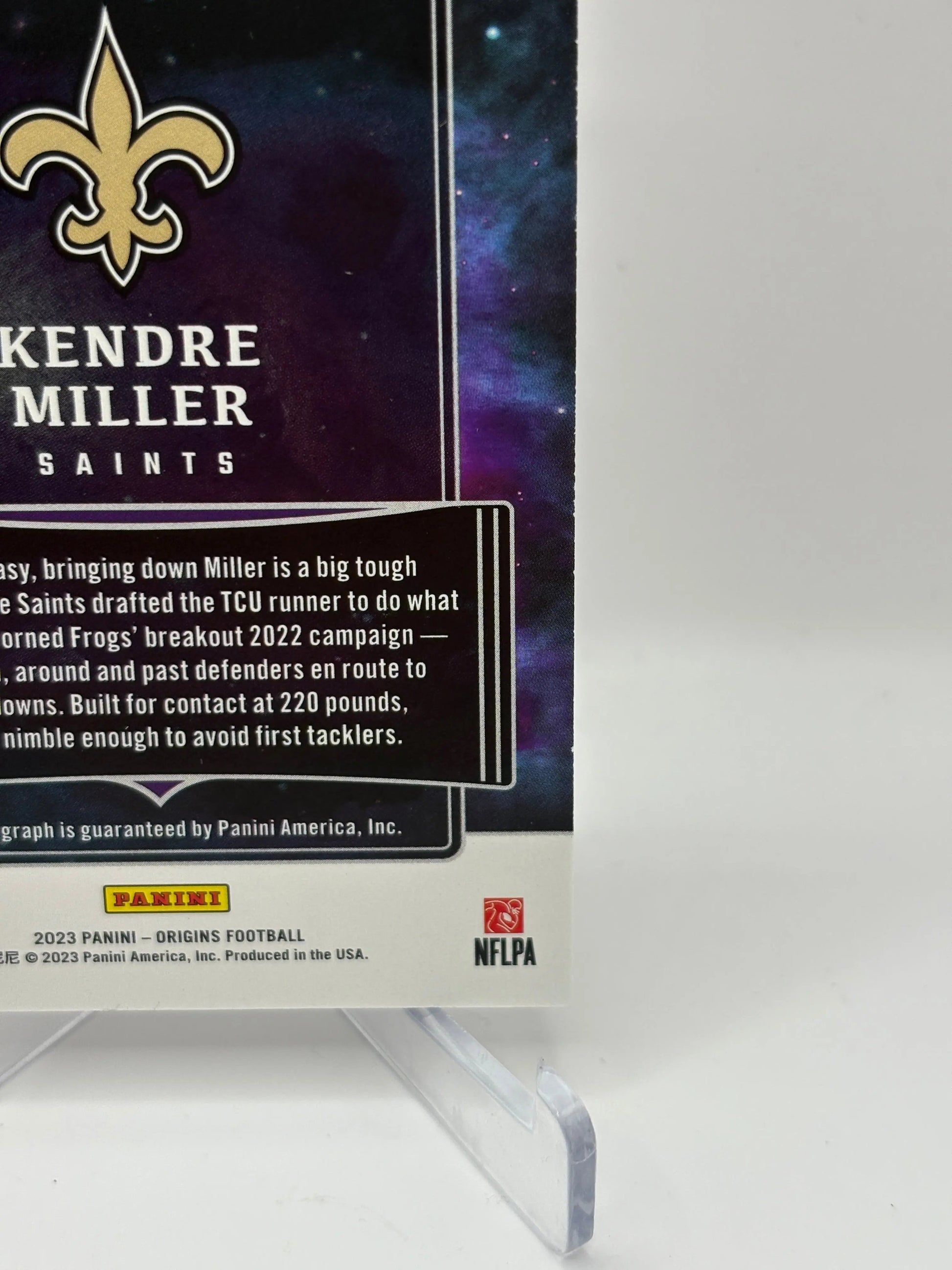 2023 Panini Origins Football #RAKMI Kendre Miller Rookie Auto on Card FRENLY BRICKS - Open 7 Days