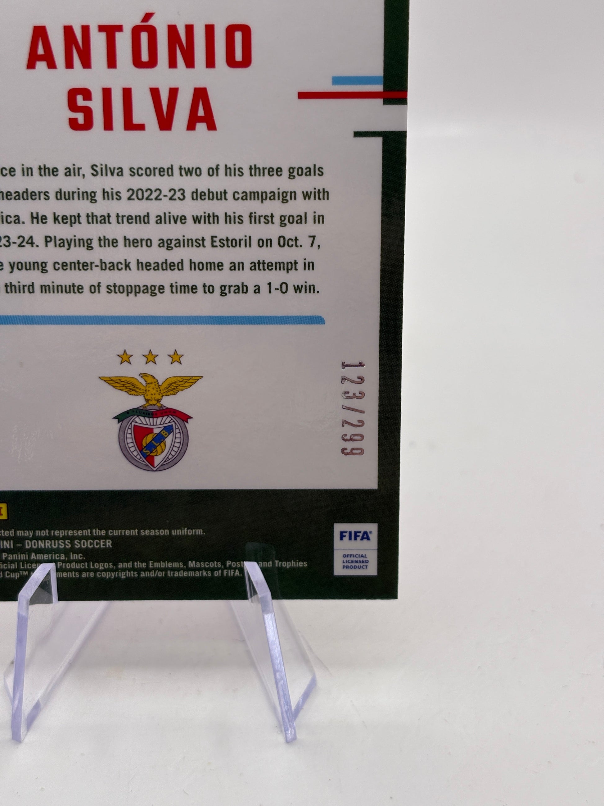 2023-24 Panini Donruss FIFA Optic Red Prizm /299 Antonio Silva #156 FRENLY BRICKS - Open 7 Days