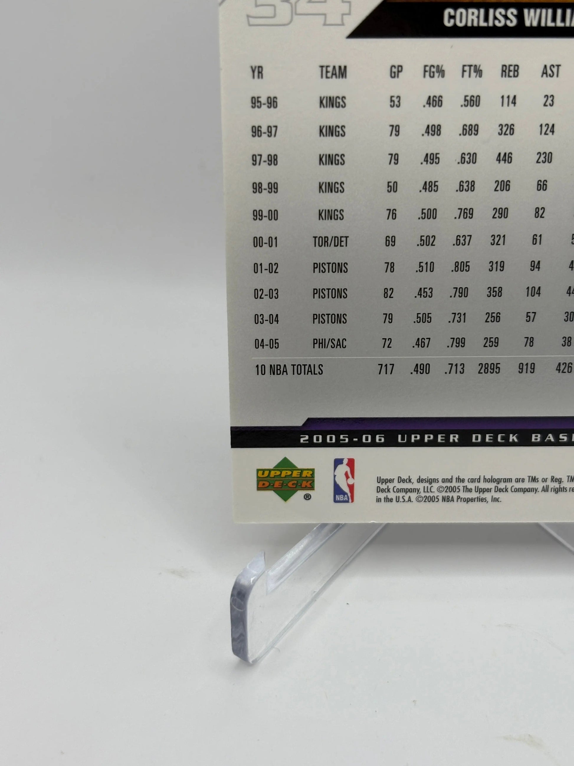 2005-06 Upper Deck Basketball #166 Corliss Williamson /100 UD Exclusives FRENLY BRICKS - Open 7 Days