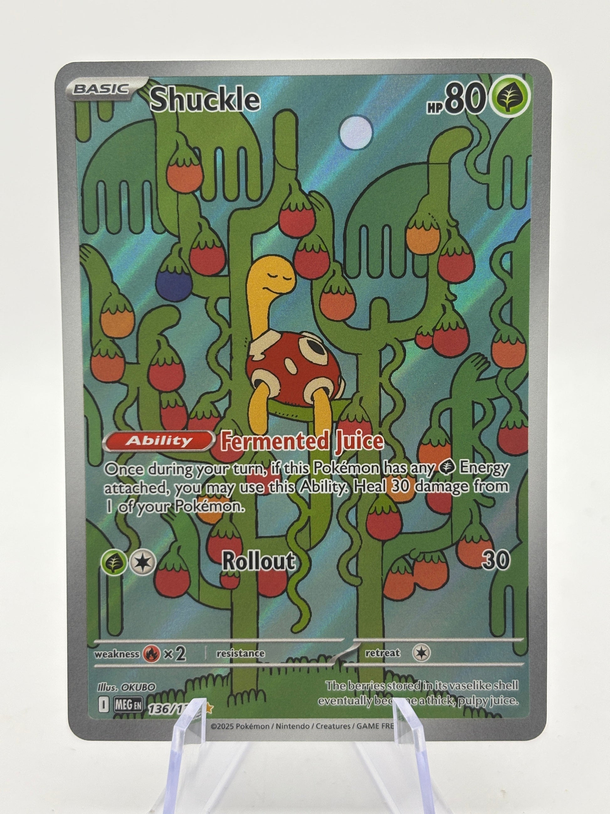 Pokemon TCG Mega Evolution - Shuckle 136/132 Illustration Rare Nm FRENLY BRICKS - Open 7 Days