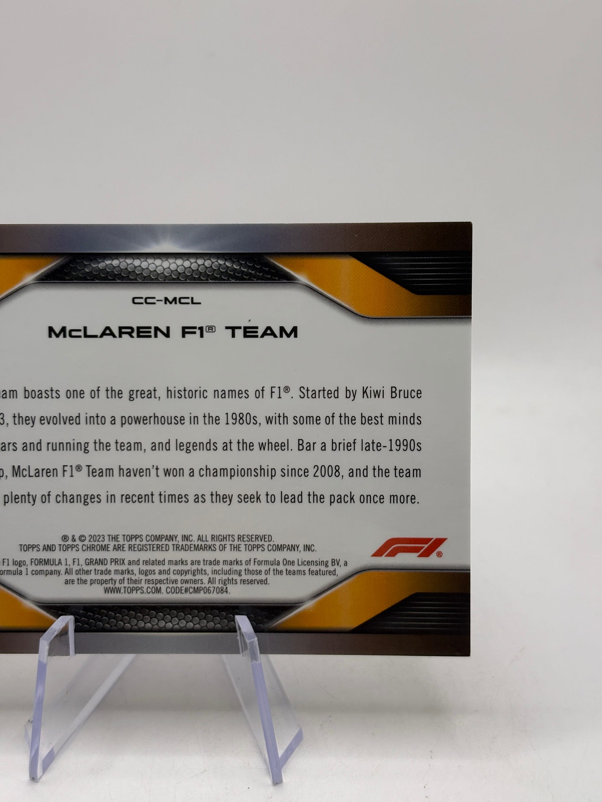 Topps Chrome F1 Formula 1 Team #CC-MCL Silver Refractor /199 image 4
