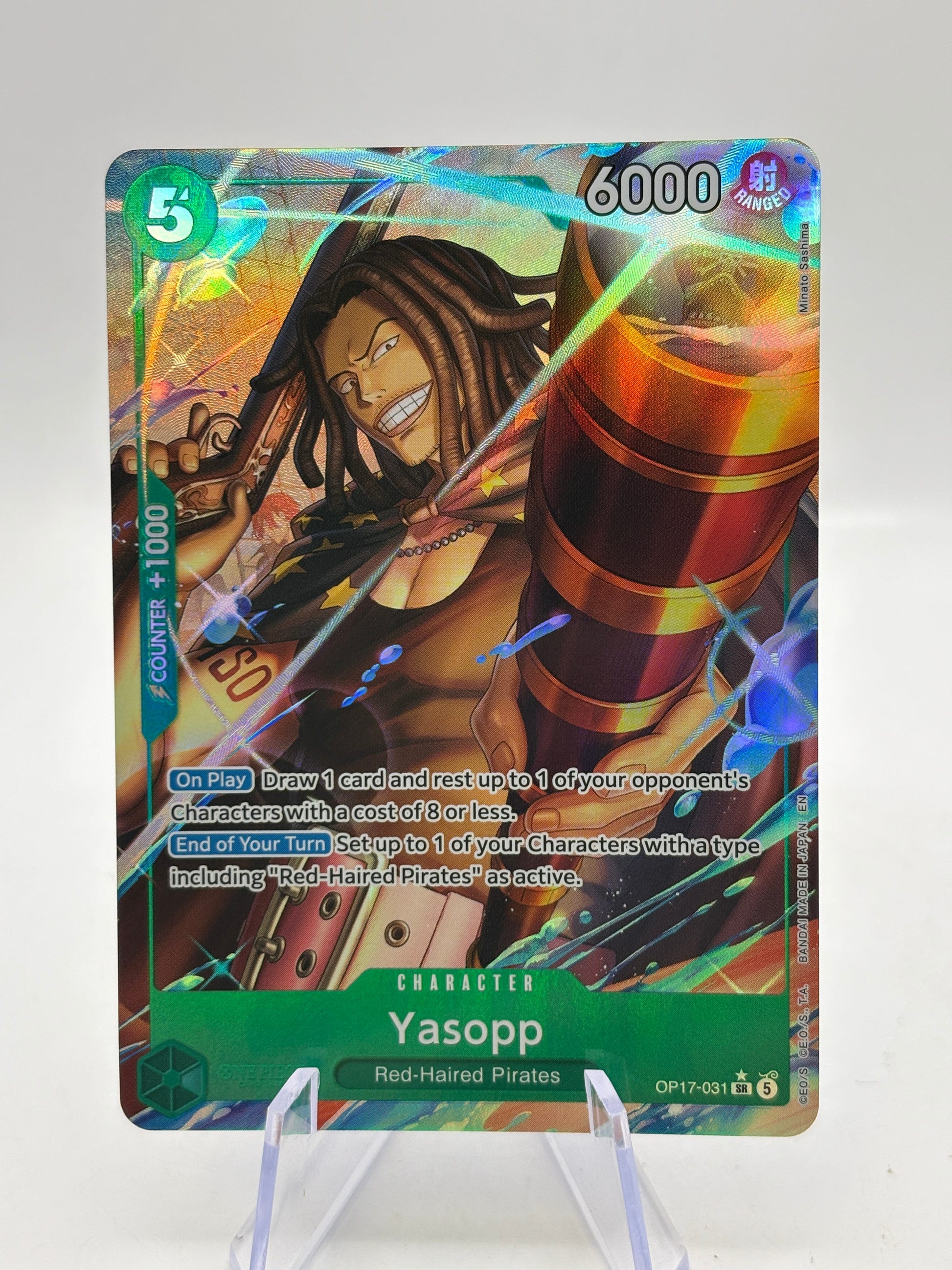 One Piece TCG - OP17 Yasopp OP17-031 SR* Alt Art NM image 1