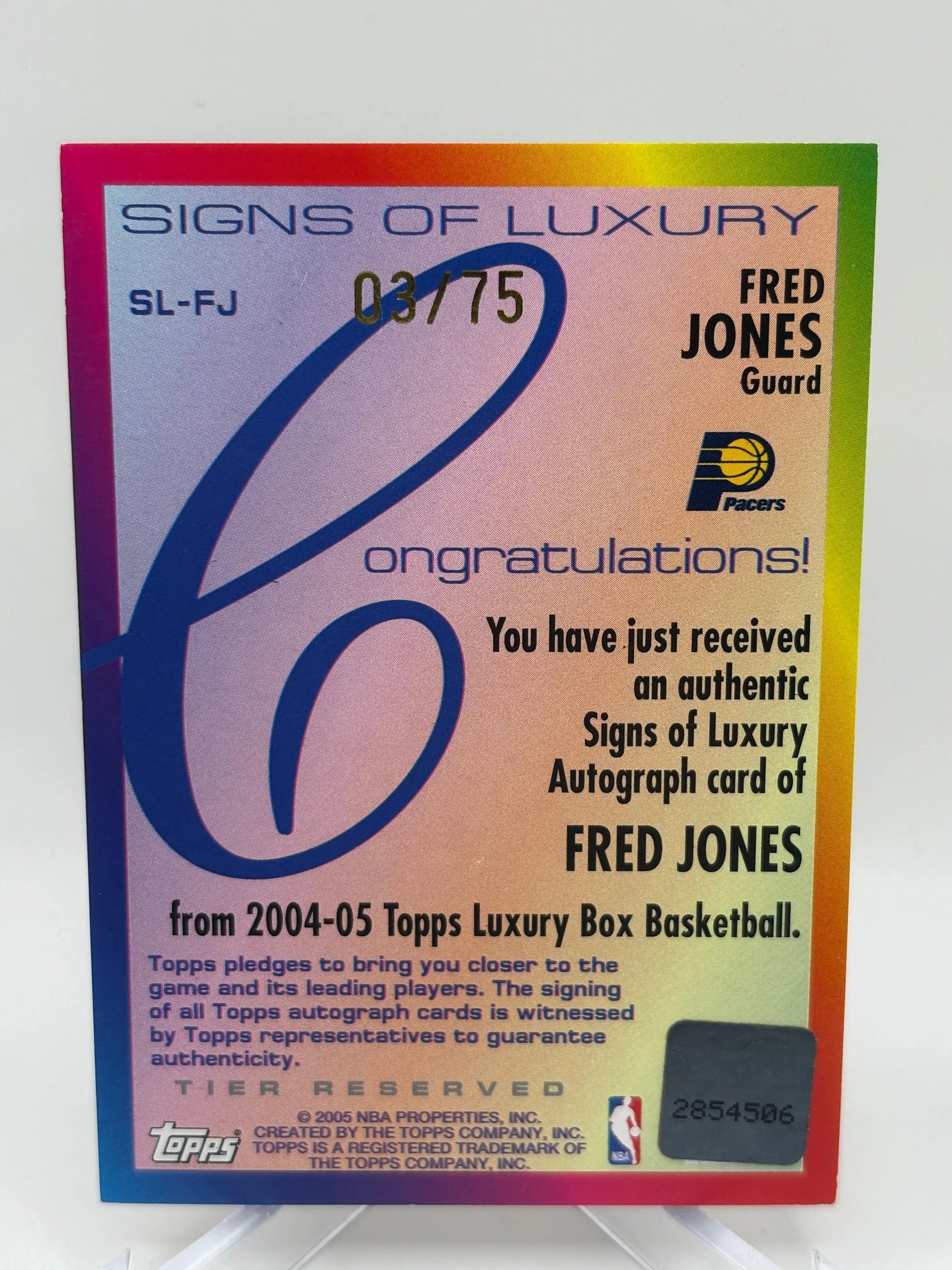 2004-05 Topps Luxury Box Basketball Fred Jones Auto /75 #SL-FJ FRENLY BRICKS - Open 7 Days