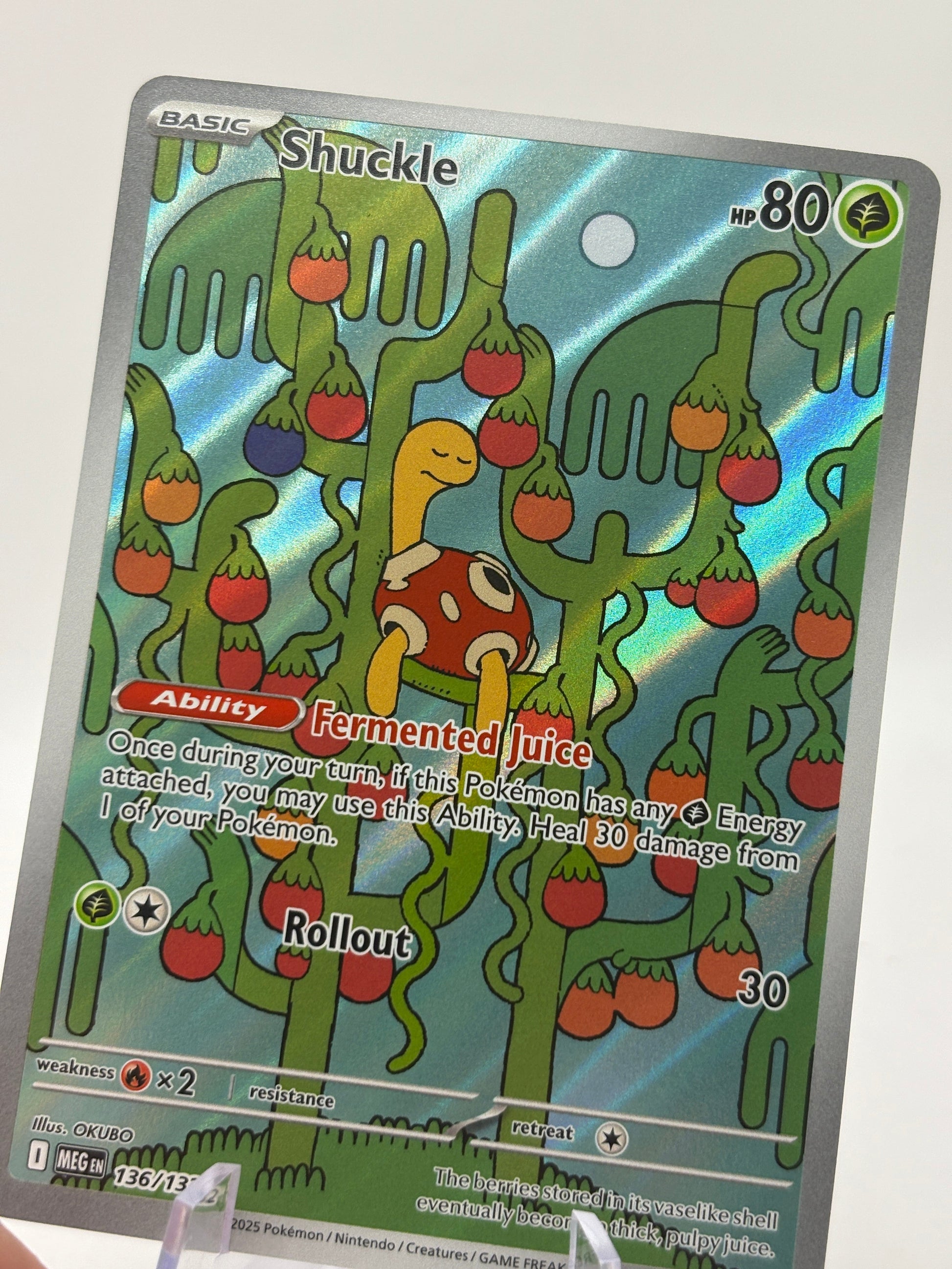 Pokemon TCG Mega Evolution - Shuckle 136/132 Illustration Rare Nm FRENLY BRICKS - Open 7 Days