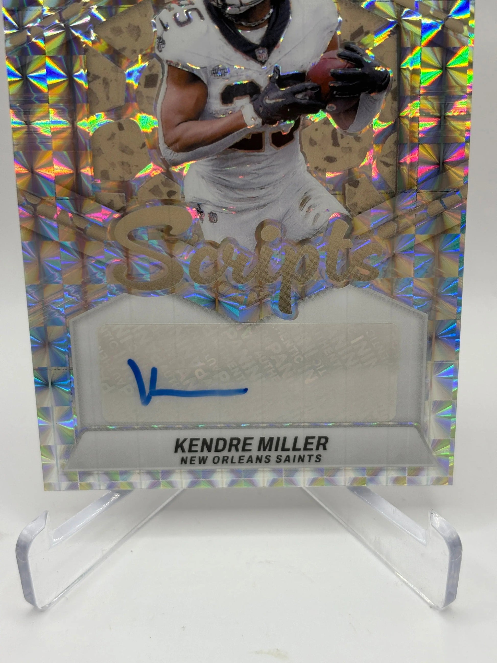 2024 Panini Mosaic Football #SC-SMI Kendre Miller Scripts Auto Silver FRENLY BRICKS - Open 7 Days