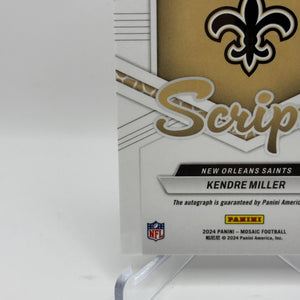 2024 Panini Mosaic Football #SC-SMI Kendre Miller Scripts Auto Silver FRENLY BRICKS - Open 7 Days