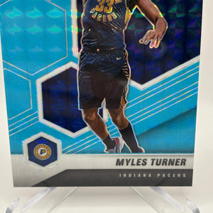 2020-21 Panini Mosaic Basketball #25 Myles Turner /15 Fluorescent Blue Prizm FRENLY BRICKS - Open 7 Days