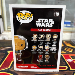 Funko Pop Vinyl Star Wars Maz Kanata #118 The Force Awakens FRENLY BRICKS - Open 7 Days