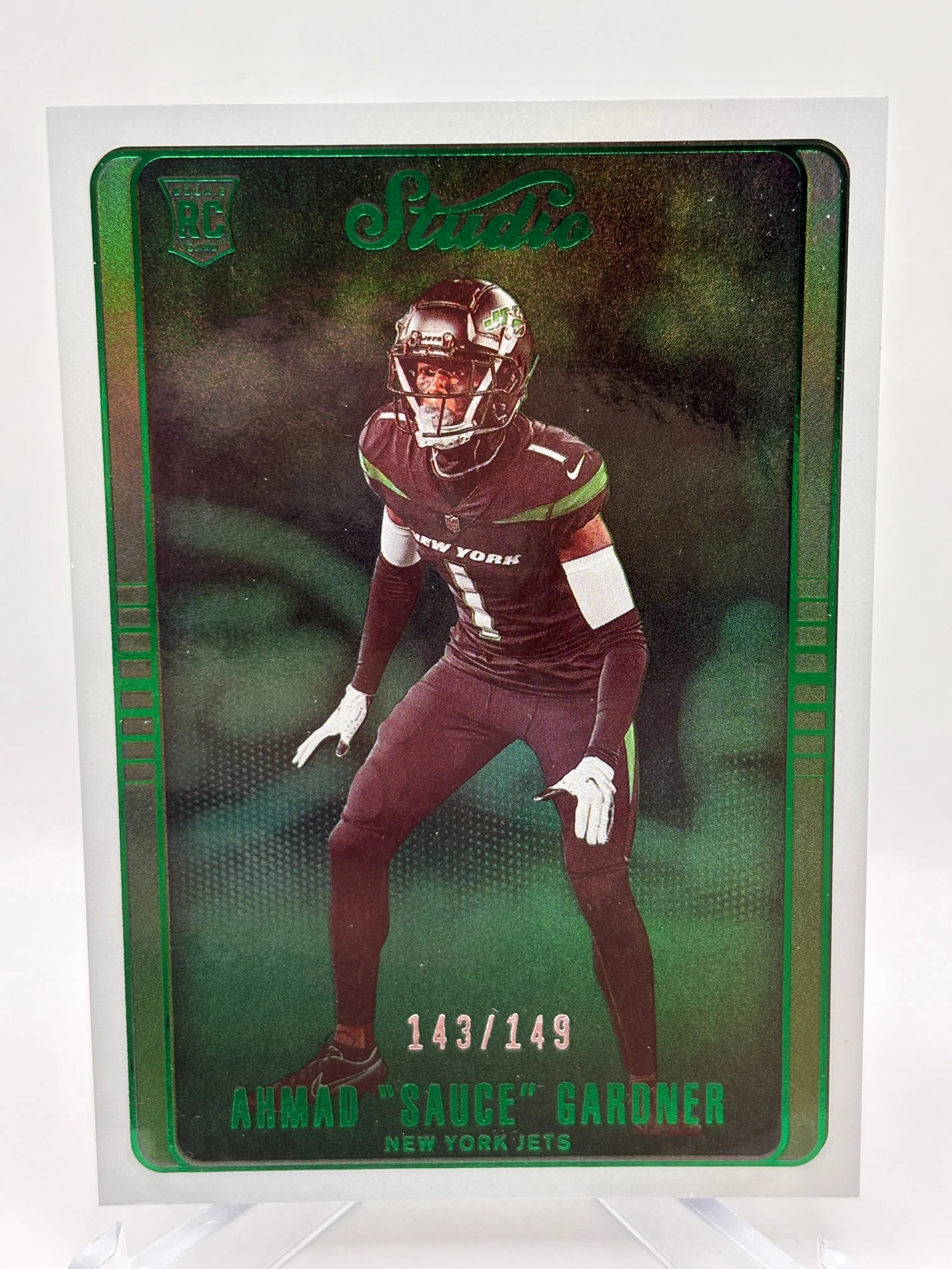 2022 Panini Chronicles Studio Football #STU-33 Ahmad “Sauce” Gardner /149 FRENLY BRICKS - Open 7 Days