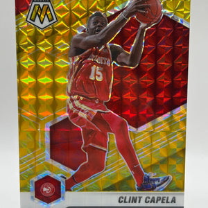 2020-21 Panini Mosaic Basketball #102 Clint Capela 04/10 Gold Prizm FRENLY BRICKS - Open 7 Days