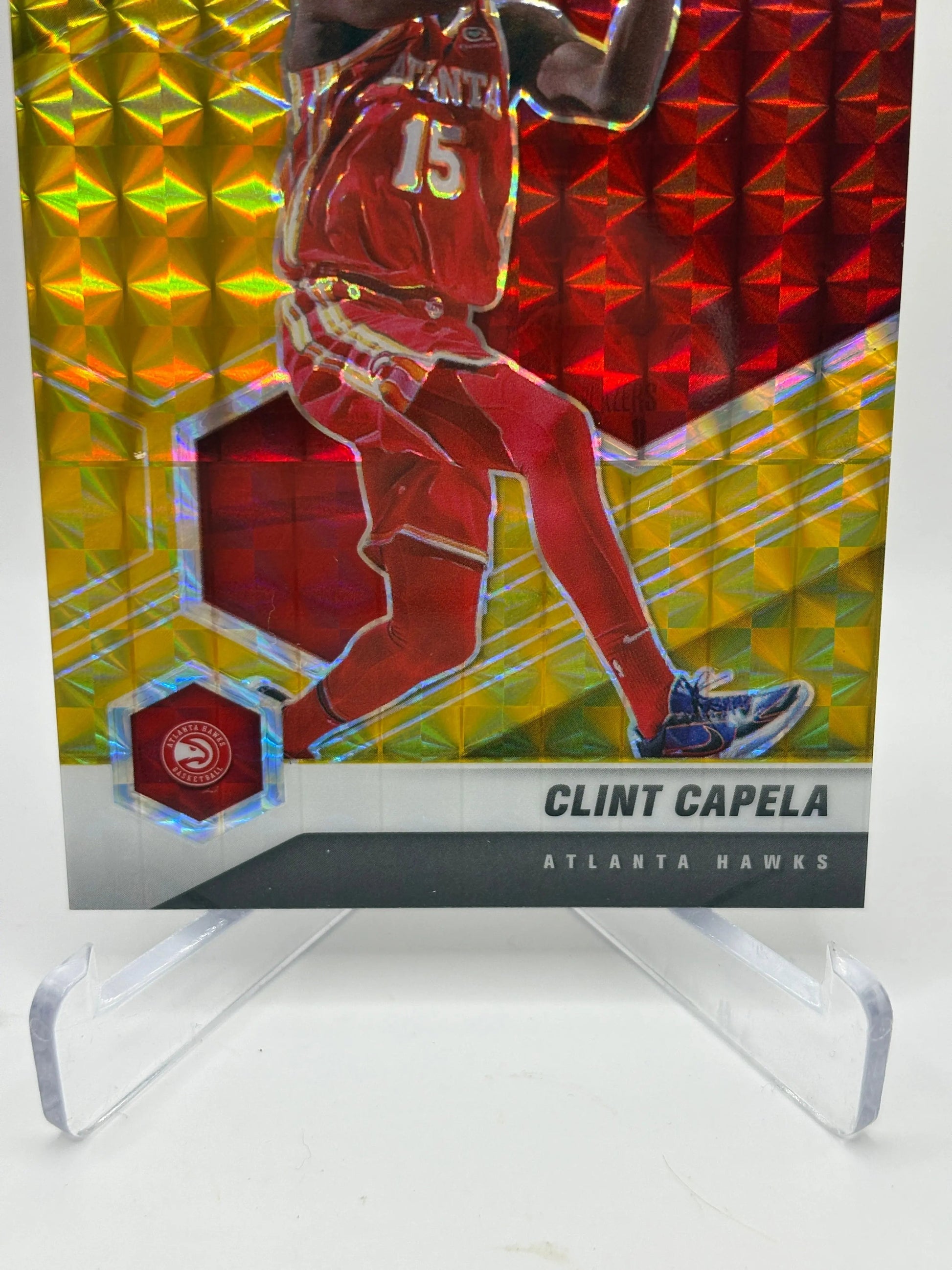 2020-21 Panini Mosaic Basketball #102 Clint Capela 04/10 Gold Prizm FRENLY BRICKS - Open 7 Days