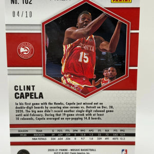 2020-21 Panini Mosaic Basketball #102 Clint Capela 04/10 Gold Prizm FRENLY BRICKS - Open 7 Days