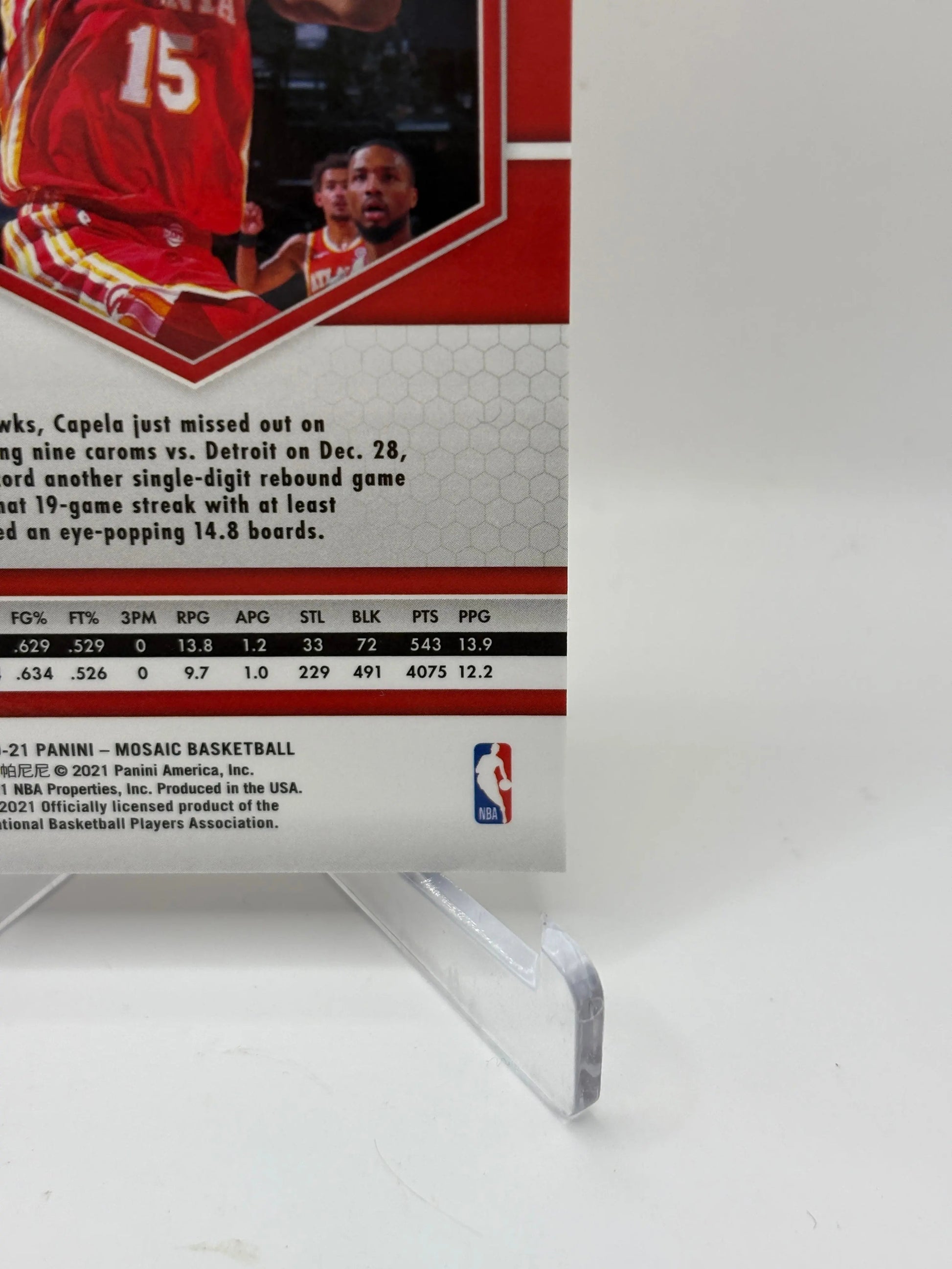 2020-21 Panini Mosaic Basketball #102 Clint Capela 04/10 Gold Prizm FRENLY BRICKS - Open 7 Days