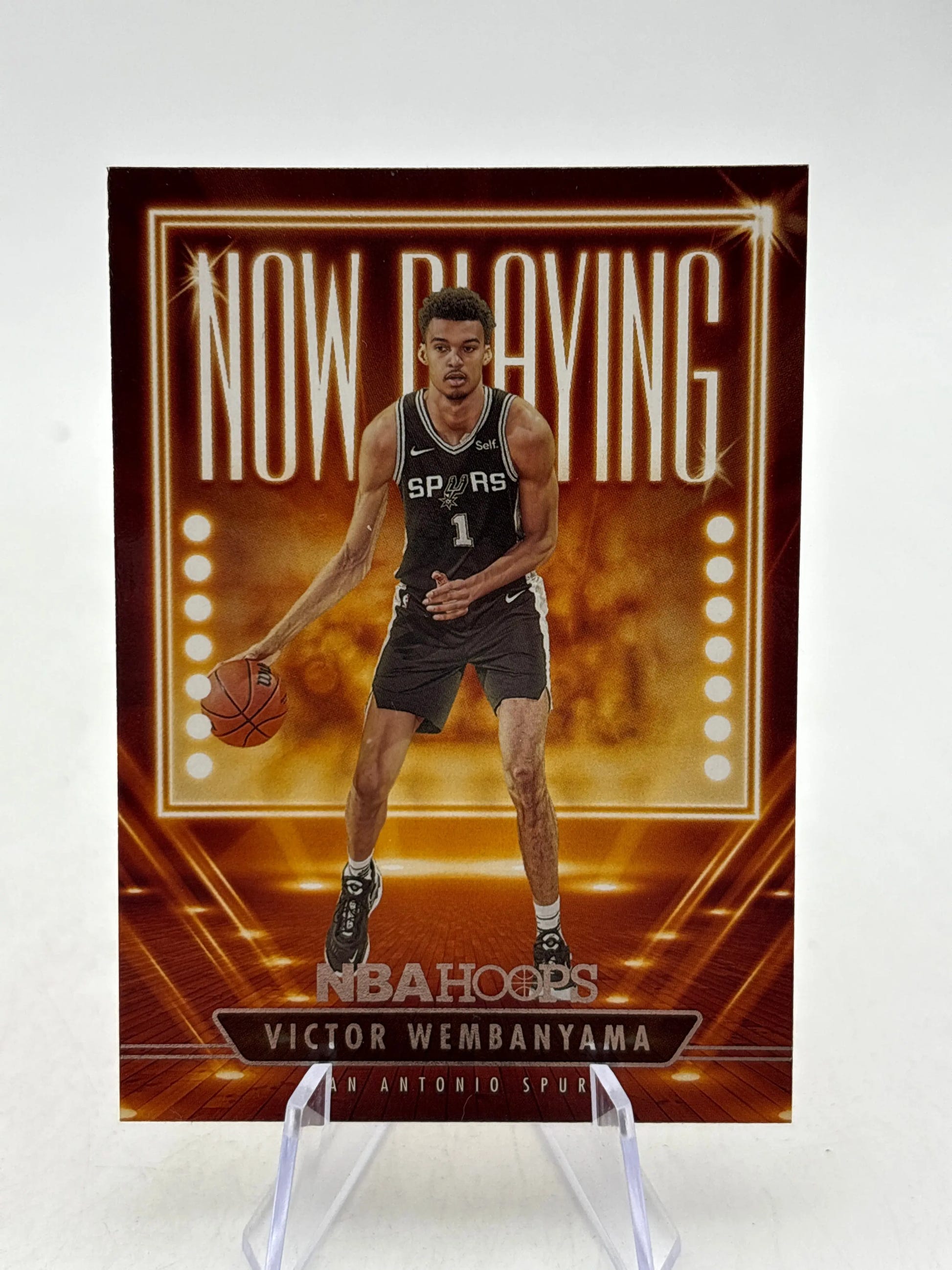 2023-24 Panini Hoops Basketball - #26 Victor Wembanyama Now Playing Rookie Card FRENLY BRICKS - Open 7 Days image 1