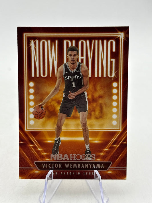 2023-24 Panini Hoops Basketball - #26 Victor Wembanyama Now Playing Rookie Card FRENLY BRICKS - Open 7 Days