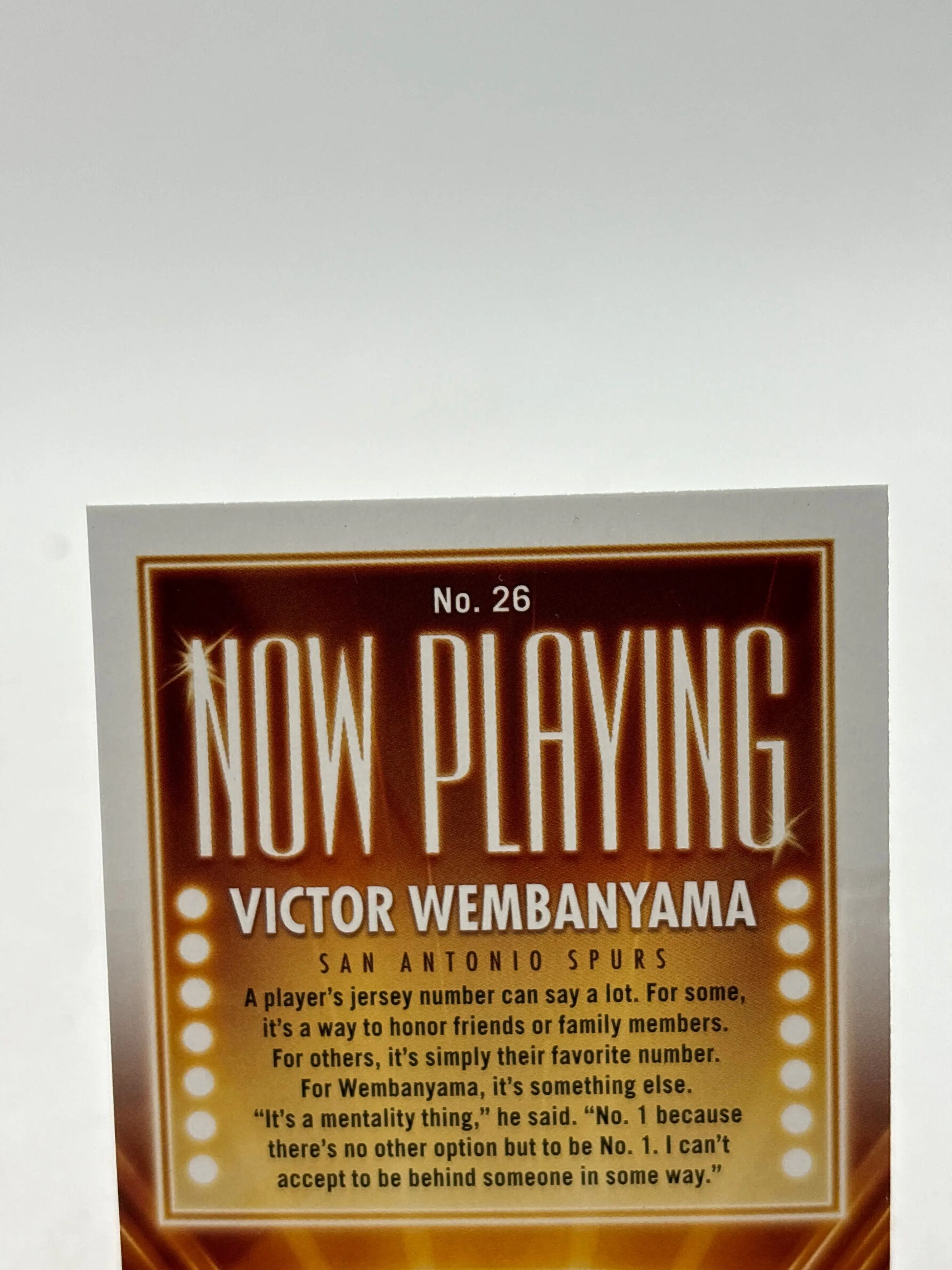 2023-24 Panini Hoops Basketball - #26 Victor Wembanyama Now Playing Rookie Card FRENLY BRICKS - Open 7 Days image 3
