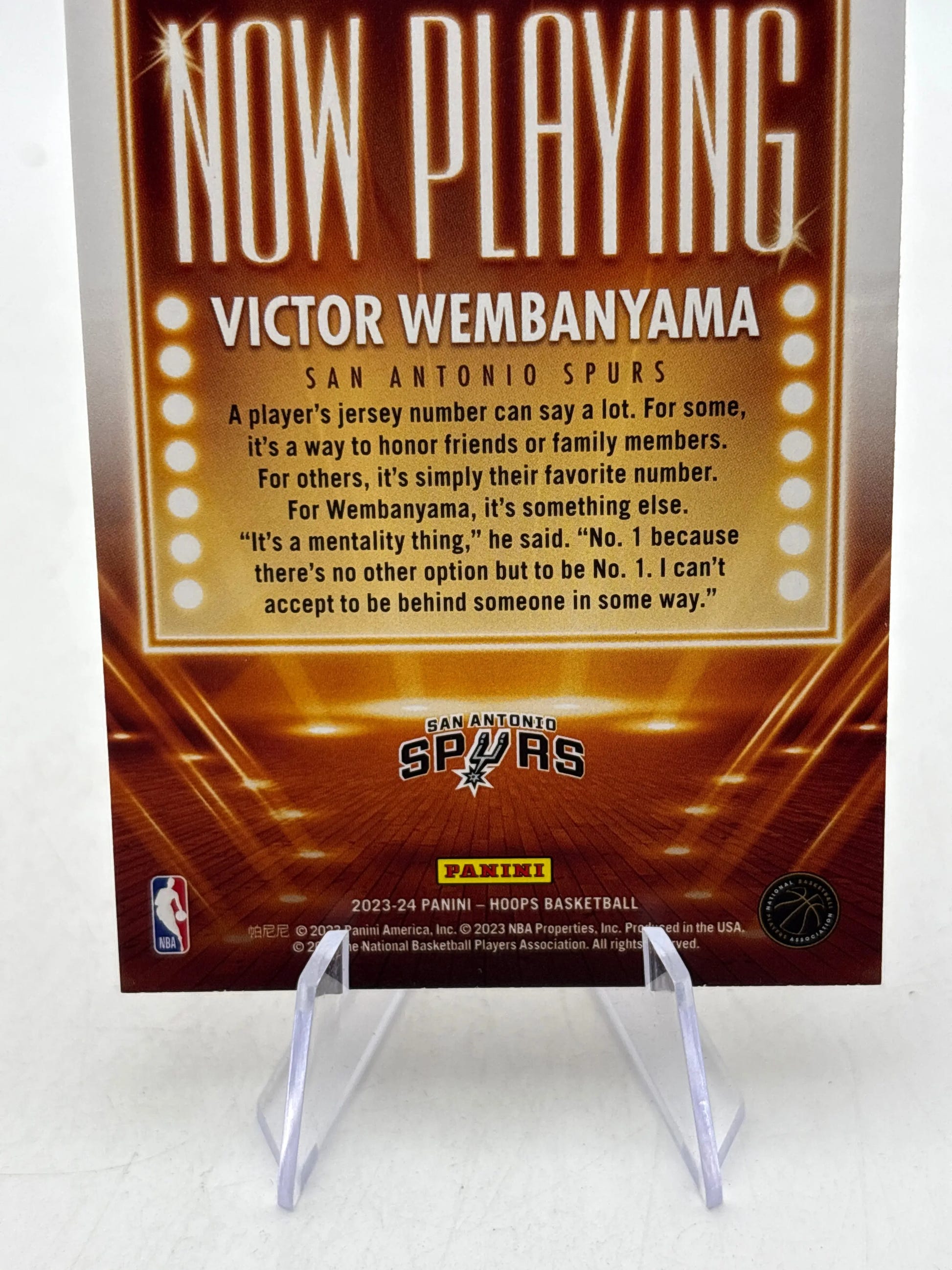 2023-24 Panini Hoops Basketball - #26 Victor Wembanyama Now Playing Rookie Card FRENLY BRICKS - Open 7 Days image 4