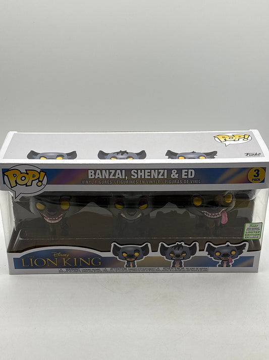 Funko Pop! Disney Lion King Hyenas Banzai, Shenzi & Ed 3 Pack 2019 Spring FRENLY BRICKS - Open 7 Days