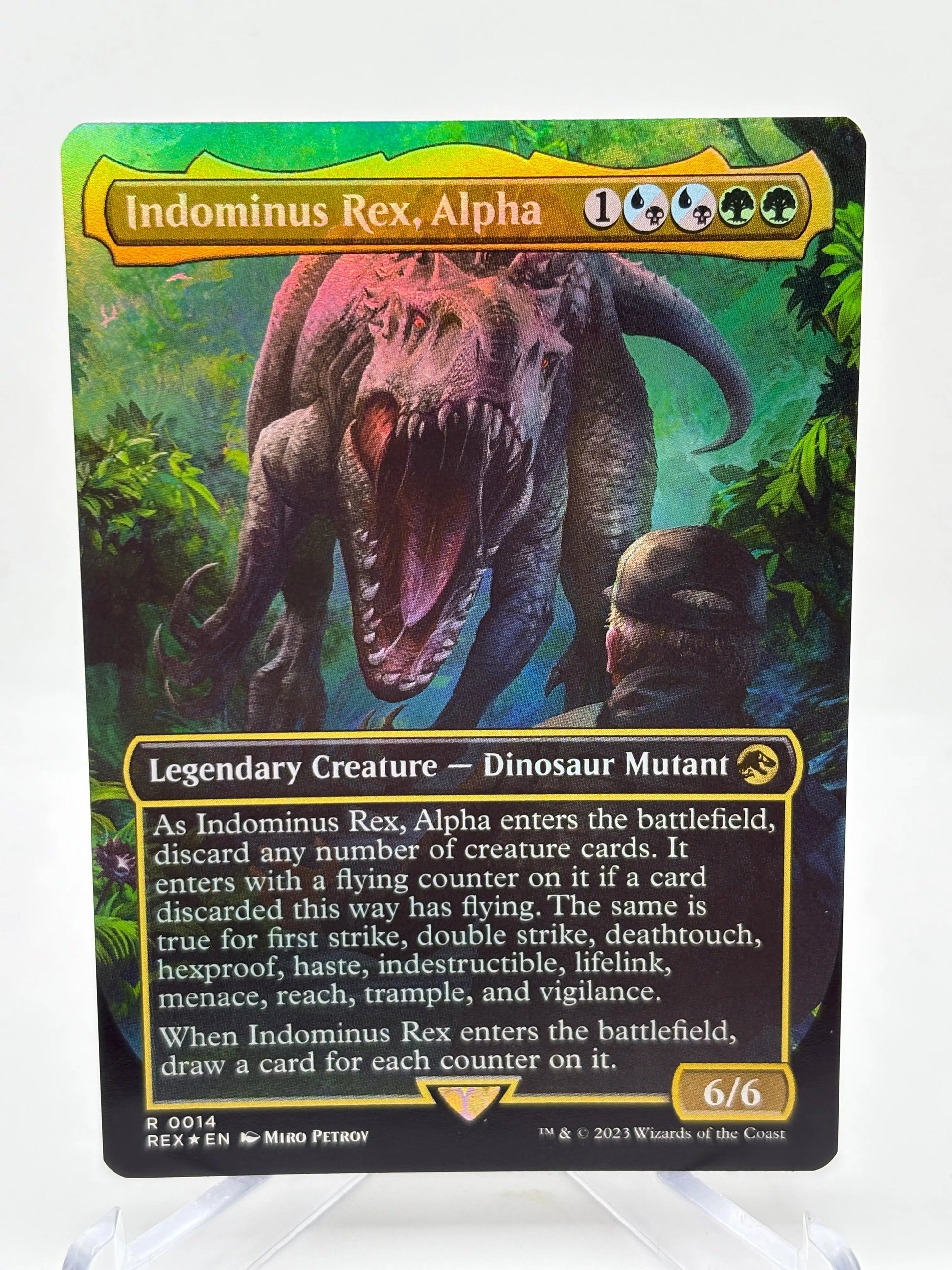 Magic The Gathering - Indominus Rex, Alpha Rare #0014 REX LP FRENLY BRICKS - Open 7 Days